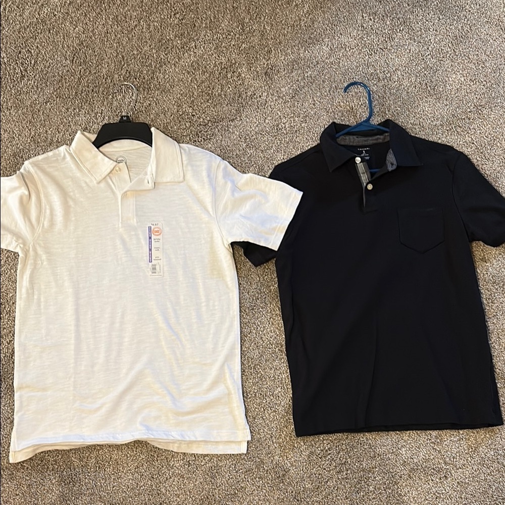 White and Black Polo Shirts